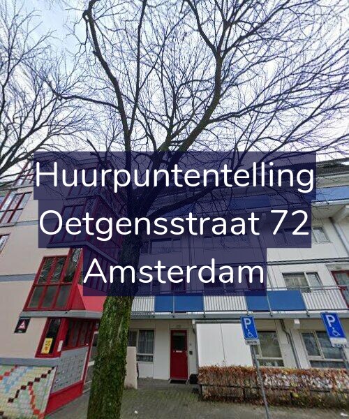 Foto gevel Huurpuntentelling voor Oetgensstraat 72, Amsterdam