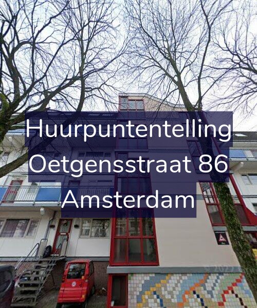 Foto gevel Huurpuntentelling voor Oetgensstraat 86, Amsterdam