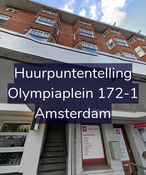 Foto gevel Huurpuntentelling voor Olympiaplein 172-1, Amsterdam