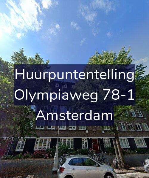 Foto gevel Huurpuntentelling voor Olympiaweg 78-1, Amsterdam