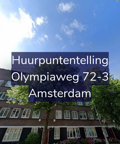 Foto gevel Huurpuntentelling voor Olympiaweg 72-3, Amsterdam