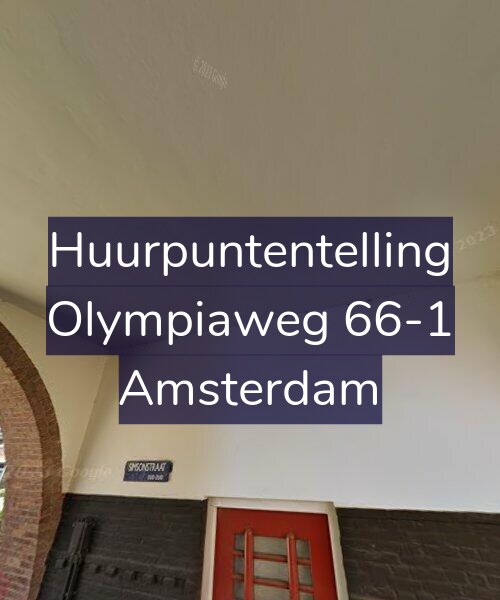 Foto gevel Huurpuntentelling voor Olympiaweg 66-1, Amsterdam