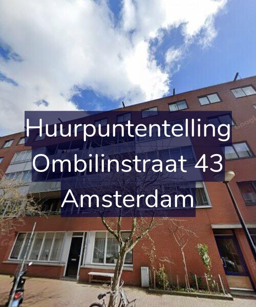 Foto gevel Huurpuntentelling voor Ombilinstraat 43, Amsterdam