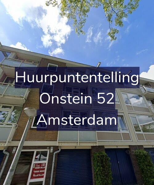 Foto gevel Huurpuntentelling voor Onstein 52, Amsterdam