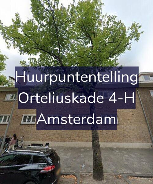 Foto gevel Huurpuntentelling voor Orteliuskade 4-H, Amsterdam