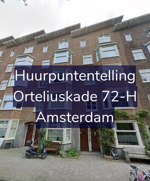 Foto gevel Huurpuntentelling voor Orteliuskade 72-H, Amsterdam
