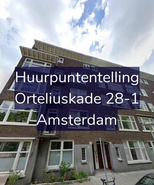 Foto gevel Huurpuntentelling voor Orteliuskade 28-1, Amsterdam