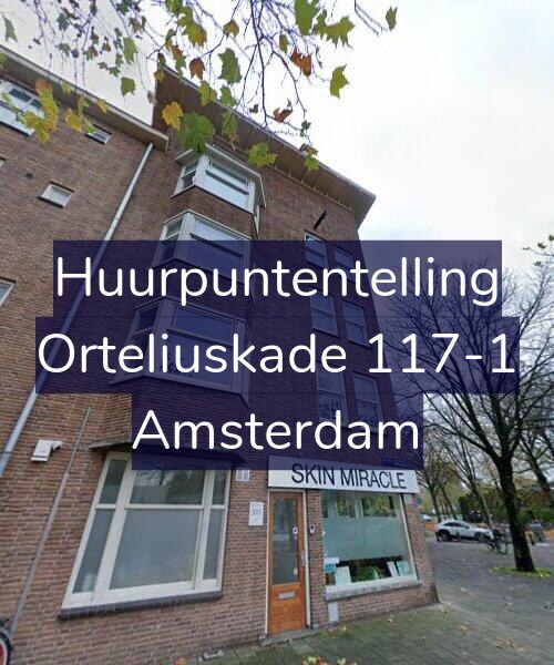 Foto gevel Huurpuntentelling voor Orteliuskade 117-1, Amsterdam
