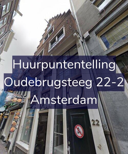 Foto gevel Huurpuntentelling voor Oudebrugsteeg 22-2, Amsterdam