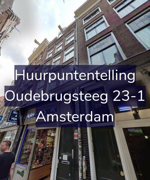 Foto gevel Huurpuntentelling voor Oudebrugsteeg 23-1, Amsterdam