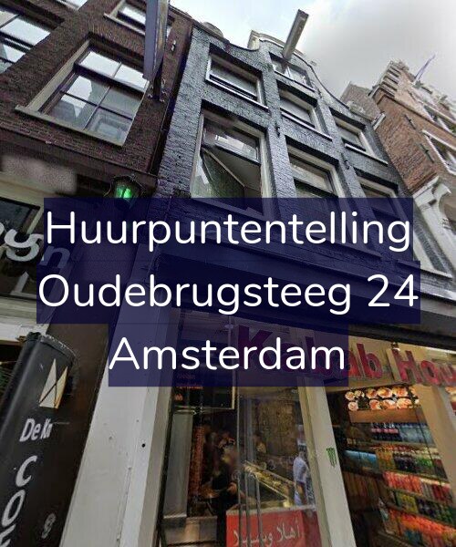 Foto gevel Huurpuntentelling voor Oudebrugsteeg 24, Amsterdam