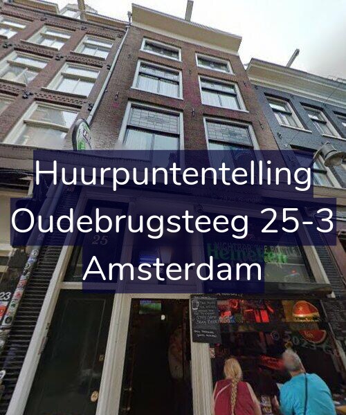 Foto gevel Huurpuntentelling voor Oudebrugsteeg 25-3, Amsterdam