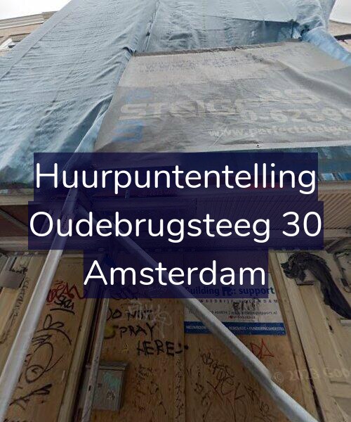Foto gevel Huurpuntentelling voor Oudebrugsteeg 30, Amsterdam