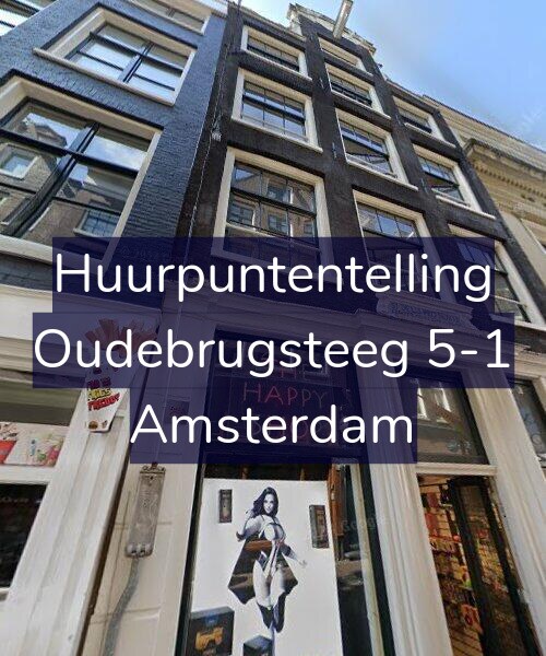 Foto gevel Huurpuntentelling voor Oudebrugsteeg 5-1, Amsterdam