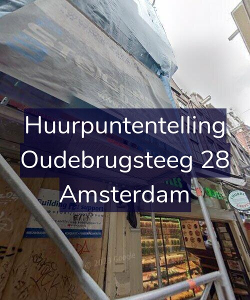 Foto gevel Huurpuntentelling voor Oudebrugsteeg 28, Amsterdam