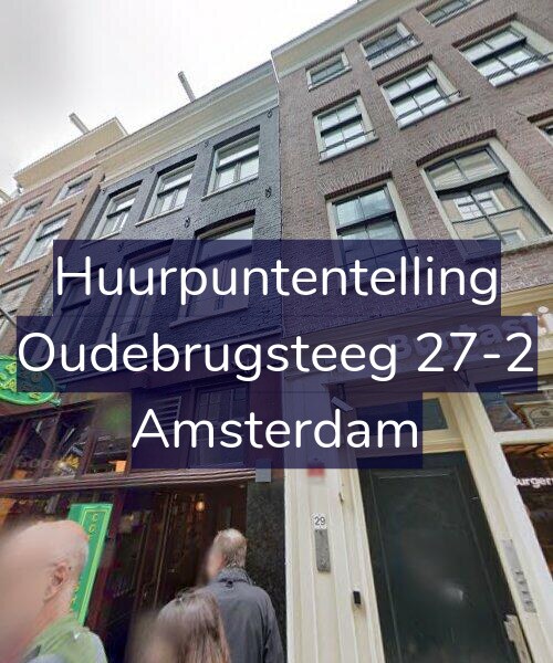 Foto gevel Huurpuntentelling voor Oudebrugsteeg 27-2, Amsterdam