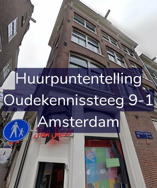 Foto gevel Huurpuntentelling voor Oudekennissteeg 9-1, Amsterdam