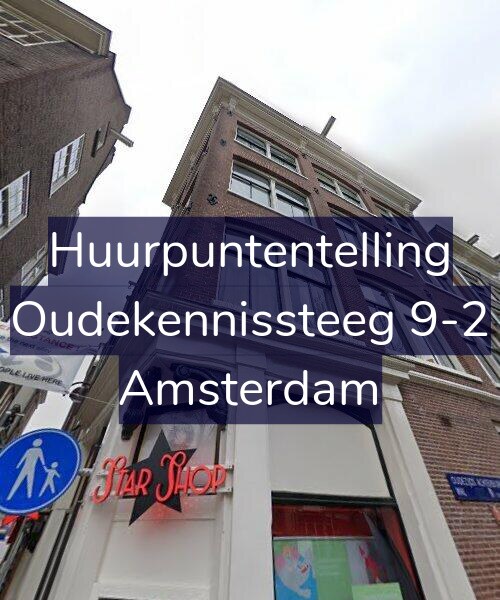 Foto gevel Huurpuntentelling voor Oudekennissteeg 9-2, Amsterdam