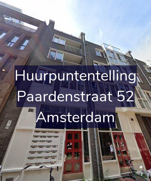 Foto gevel Huurpuntentelling voor Paardenstraat 52, Amsterdam