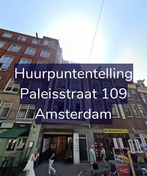 Foto gevel Huurpuntentelling voor Paleisstraat 109, Amsterdam