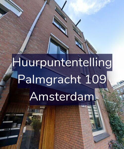 Foto gevel Huurpuntentelling voor Palmgracht 109, Amsterdam