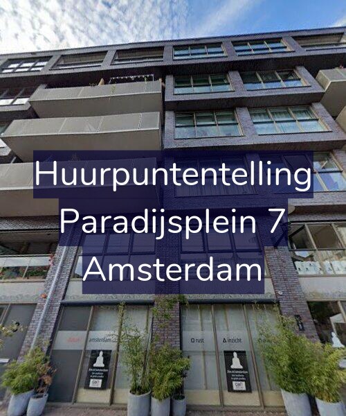 Foto gevel Huurpuntentelling voor Paradijsplein 7, Amsterdam