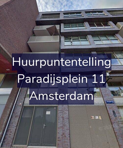 Foto gevel Huurpuntentelling voor Paradijsplein 11, Amsterdam