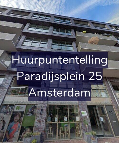 Foto gevel Huurpuntentelling voor Paradijsplein 25, Amsterdam