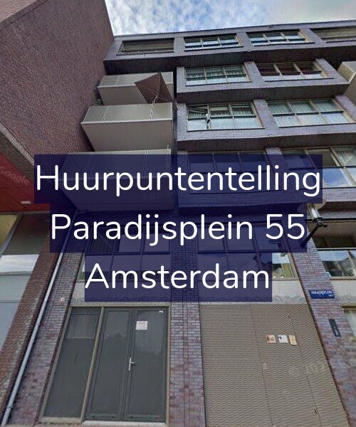 Foto gevel Huurpuntentelling voor Paradijsplein 55, Amsterdam