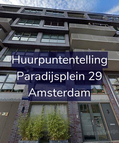 Foto gevel Huurpuntentelling voor Paradijsplein 29, Amsterdam