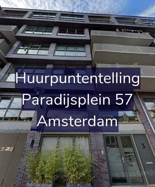 Foto gevel Huurpuntentelling voor Paradijsplein 57, Amsterdam