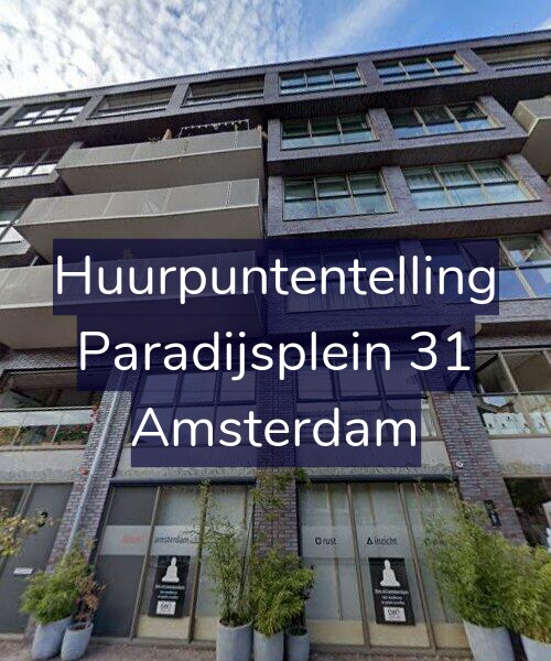 Foto gevel Huurpuntentelling voor Paradijsplein 31, Amsterdam