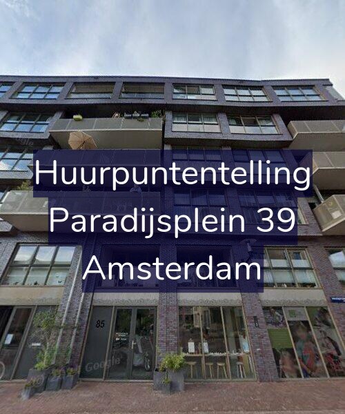 Foto gevel Huurpuntentelling voor Paradijsplein 39, Amsterdam