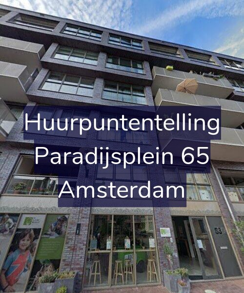 Foto gevel Huurpuntentelling voor Paradijsplein 65, Amsterdam