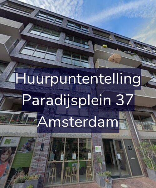 Foto gevel Huurpuntentelling voor Paradijsplein 37, Amsterdam