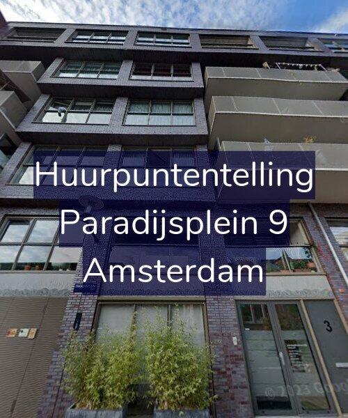 Foto gevel Huurpuntentelling voor Paradijsplein 9, Amsterdam