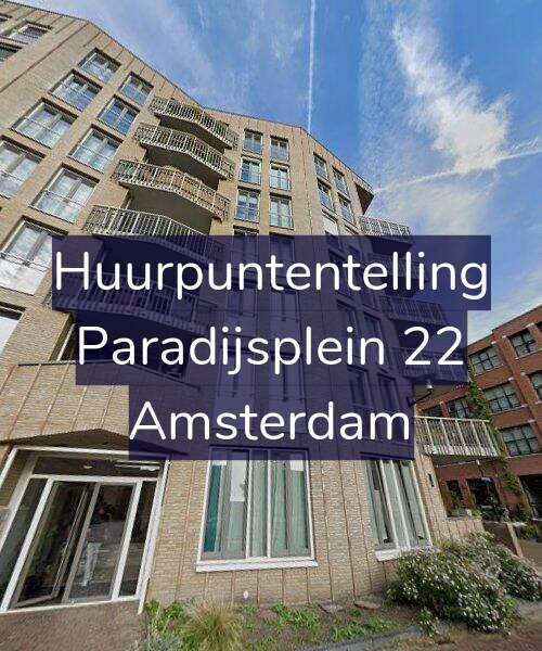 Foto gevel Huurpuntentelling voor Paradijsplein 22, Amsterdam