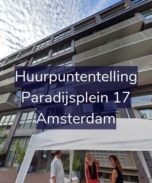 Foto gevel Huurpuntentelling voor Paradijsplein 17, Amsterdam