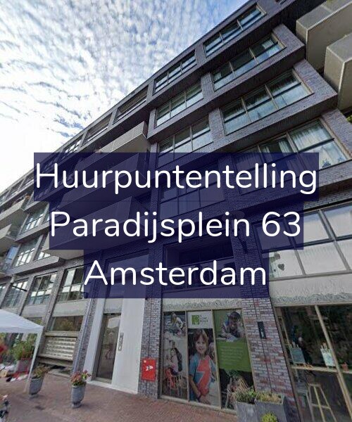 Foto gevel Huurpuntentelling voor Paradijsplein 63, Amsterdam