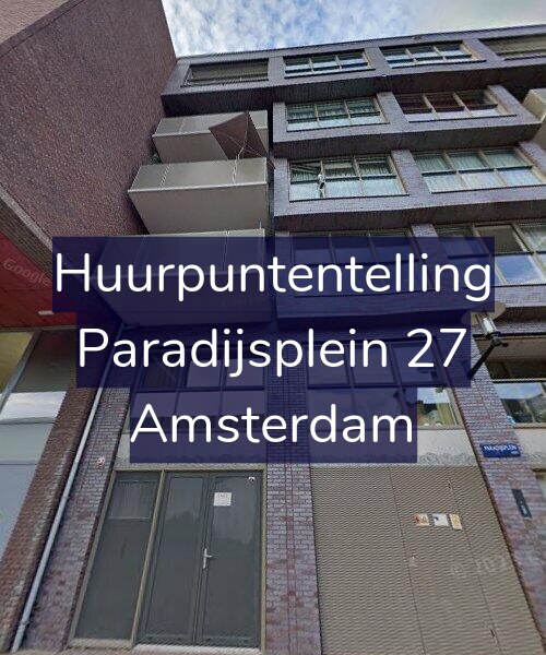 Foto gevel Huurpuntentelling voor Paradijsplein 27, Amsterdam