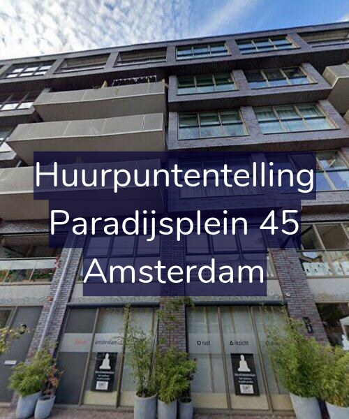 Foto gevel Huurpuntentelling voor Paradijsplein 45, Amsterdam