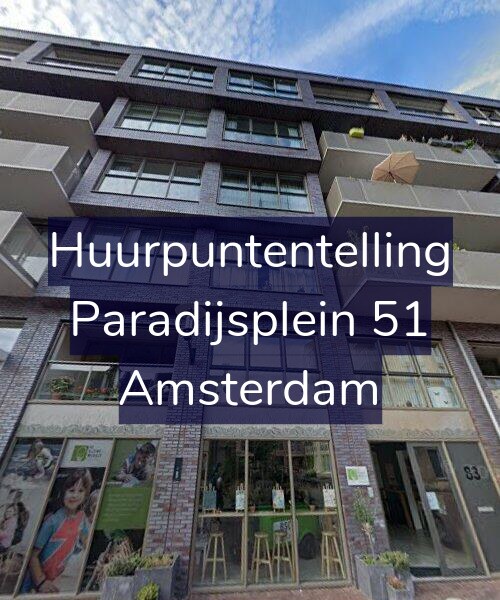 Foto gevel Huurpuntentelling voor Paradijsplein 51, Amsterdam