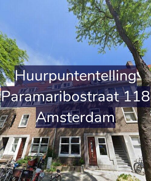 Foto gevel Huurpuntentelling voor Paramaribostraat 118, Amsterdam