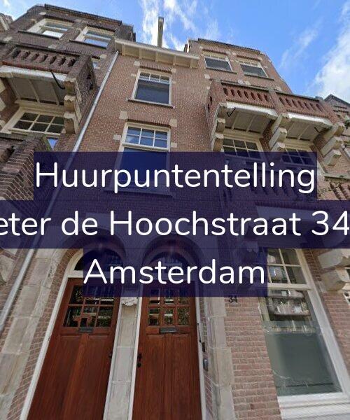 Foto gevel Huurpuntentelling voor Pieter de Hoochstraat 34-C, Amsterdam