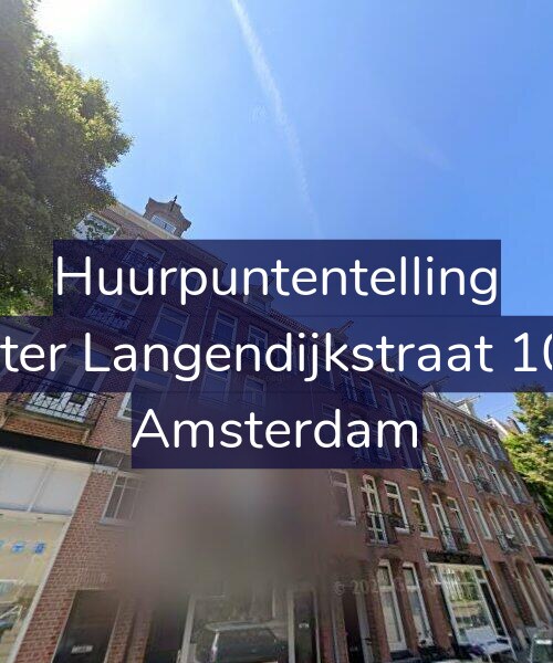 Foto gevel Huurpuntentelling voor Pieter Langendijkstraat 10-3, Amsterdam