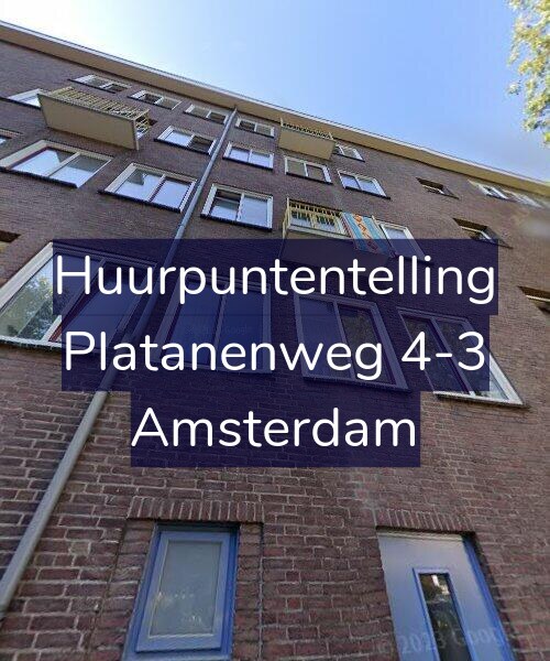 Foto gevel Huurpuntentelling voor Platanenweg 4-3, Amsterdam