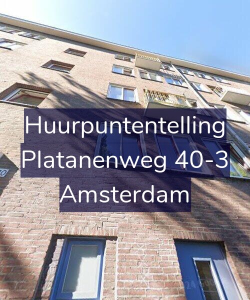 Foto gevel Huurpuntentelling voor Platanenweg 40-3, Amsterdam