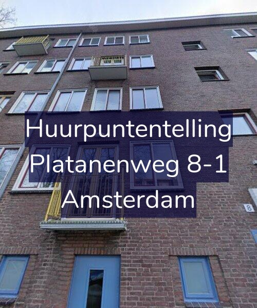 Foto gevel Huurpuntentelling voor Platanenweg 8-1, Amsterdam