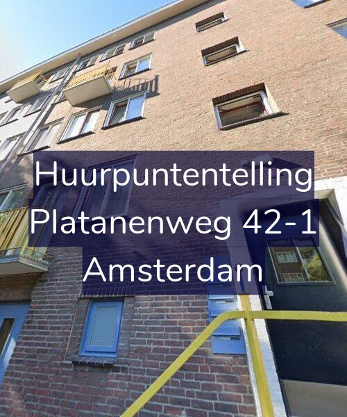 Foto gevel Huurpuntentelling voor Platanenweg 42-1, Amsterdam