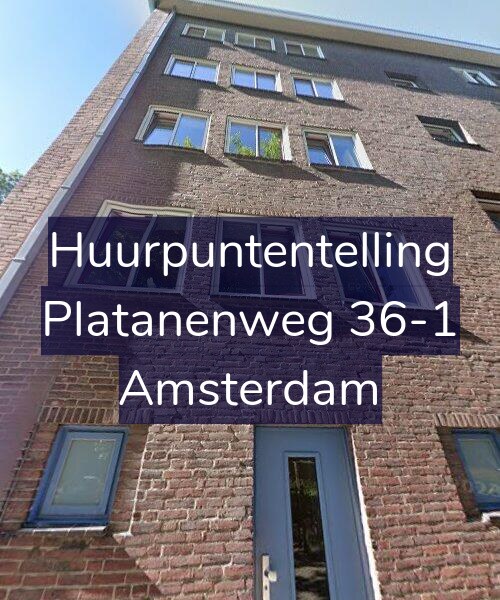 Foto gevel Huurpuntentelling voor Platanenweg 36-1, Amsterdam